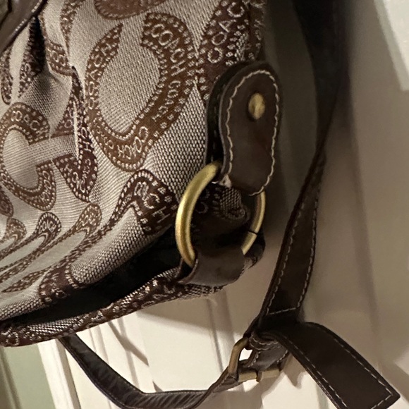 Coach Dark Brown Signature Shoulder Bag - Picture 6 of 16